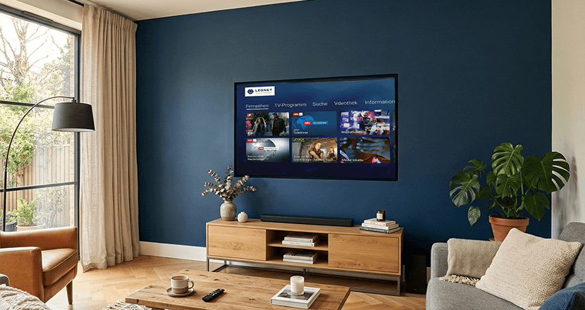 Wohnzimmer mit Funscreen