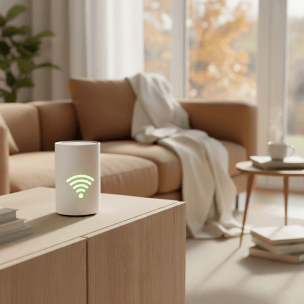 Sofa mit W-Lan Router